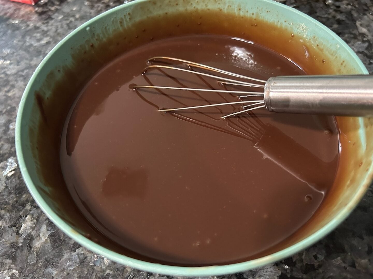 thin chocolate ganache