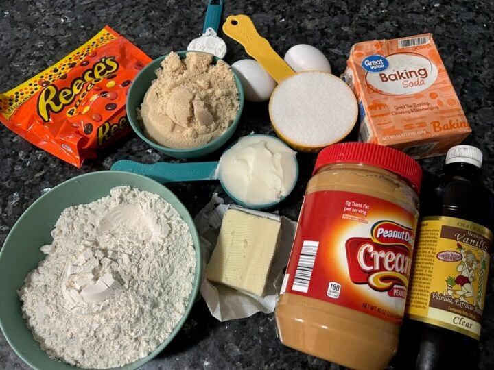 Peanut Butter Reese's Pieces Cookies ingredients