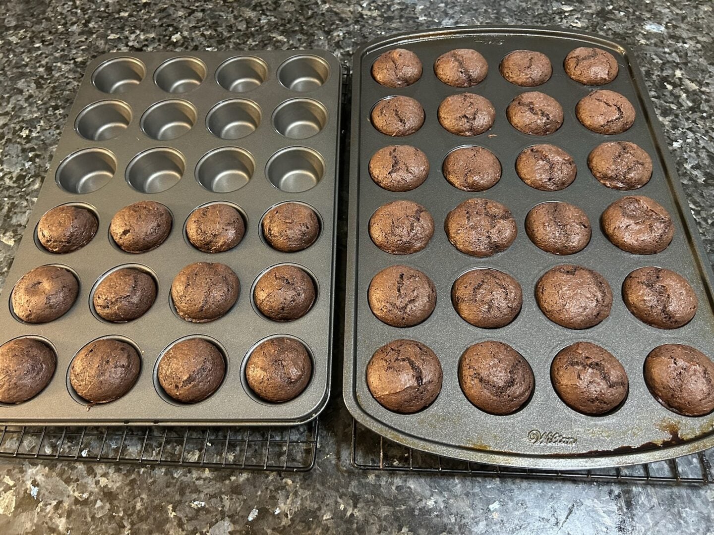 baked chocolate mini muffins