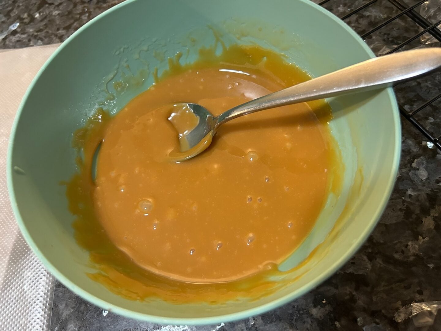 melted caramel