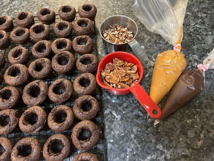 cake bites ready to be filled