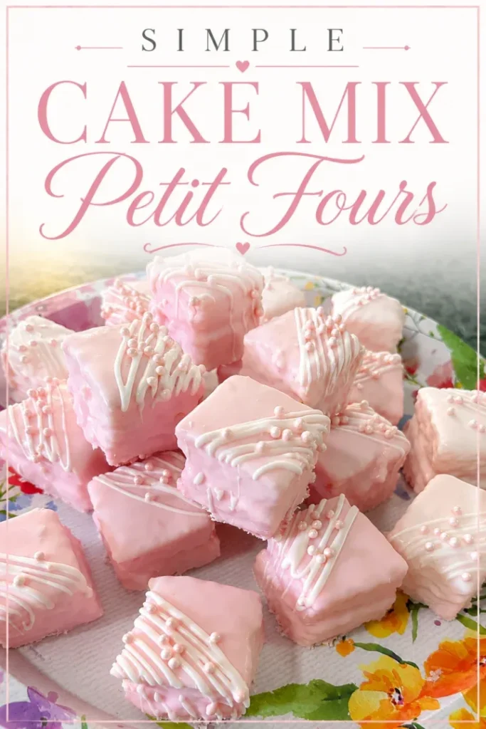 cake mix petit fours pin for pinterest