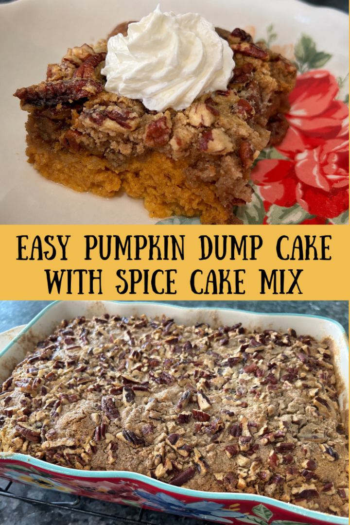 Easy Pumpkin Dump Cake with Spice Cake Mix