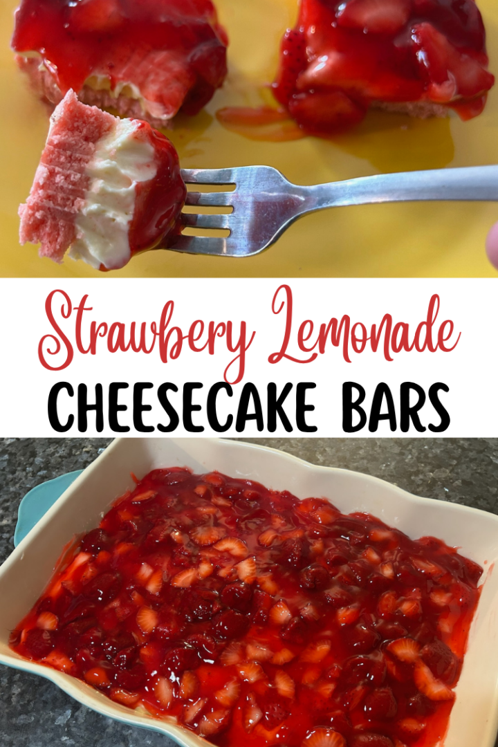 Dolly Parton Strawberry Lemonade Cheesecake Bars