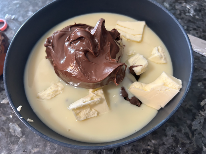 chocolate filling before melting