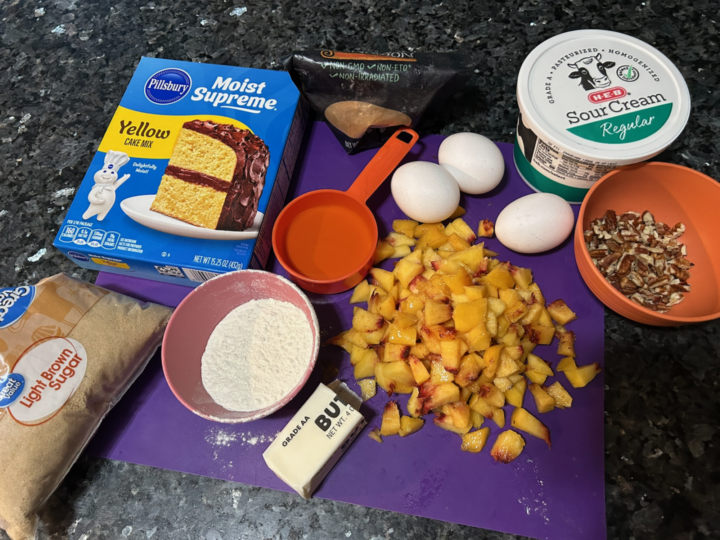 peach coffee cake ingredients