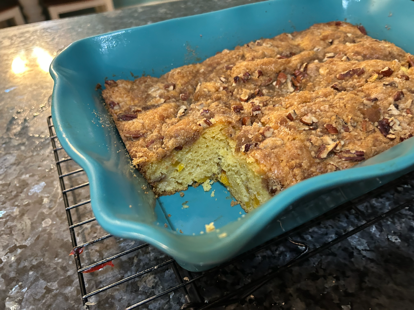 Easy Peach Coffee Cake with Cake Mix