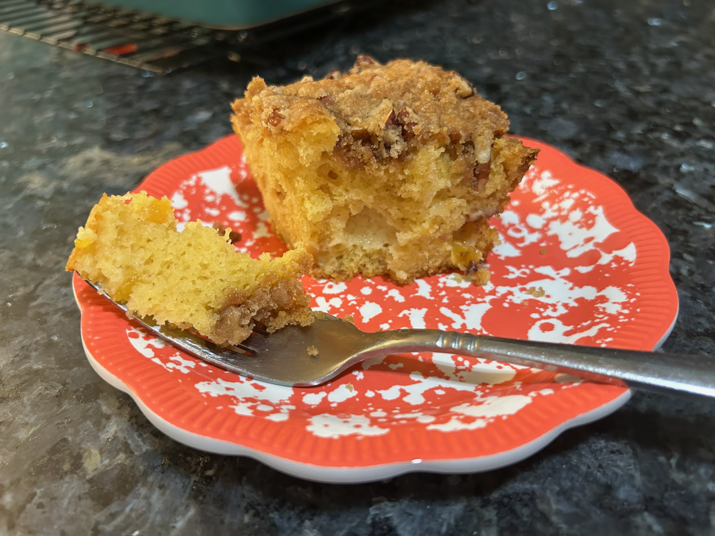 Easy Peach Coffee Cake with Cake Mix