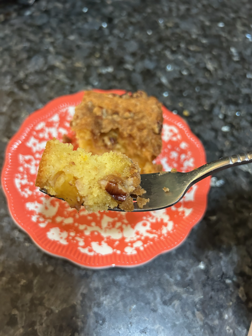 Easy Peach Coffee Cake with Cake Mix