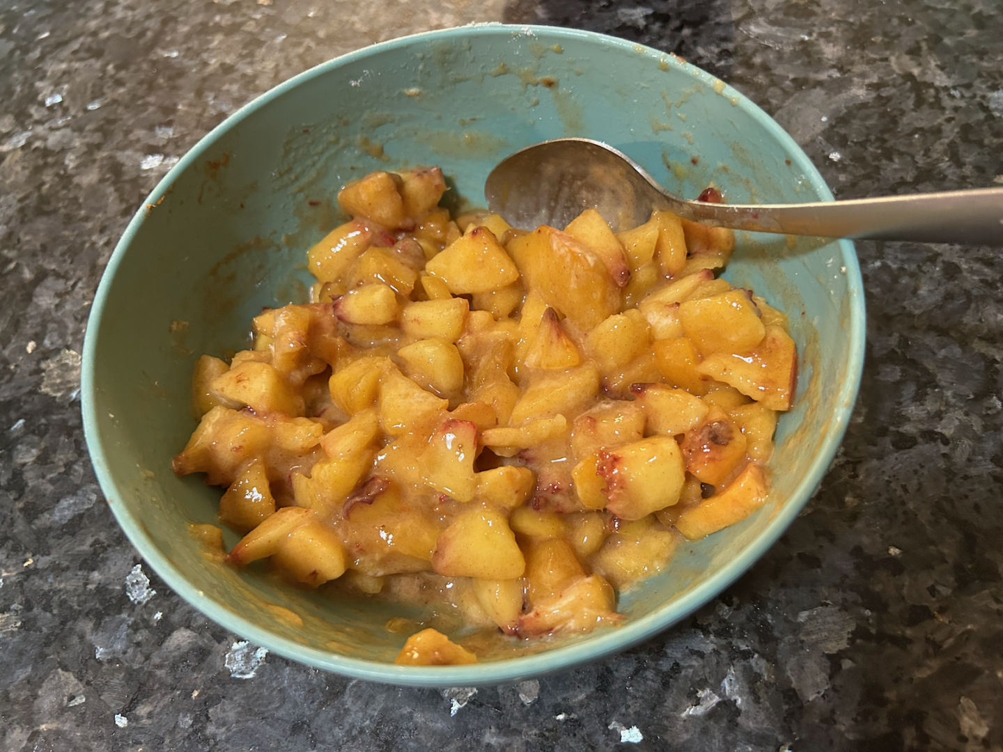 diced peaches