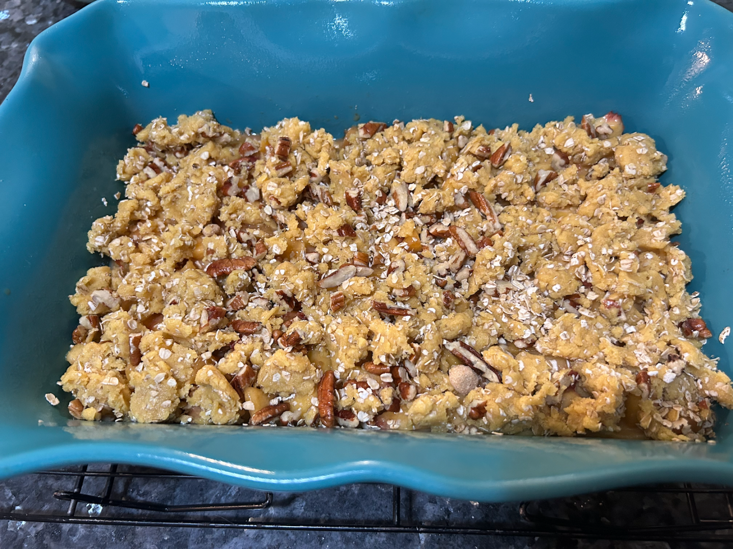 crumble topping on bars