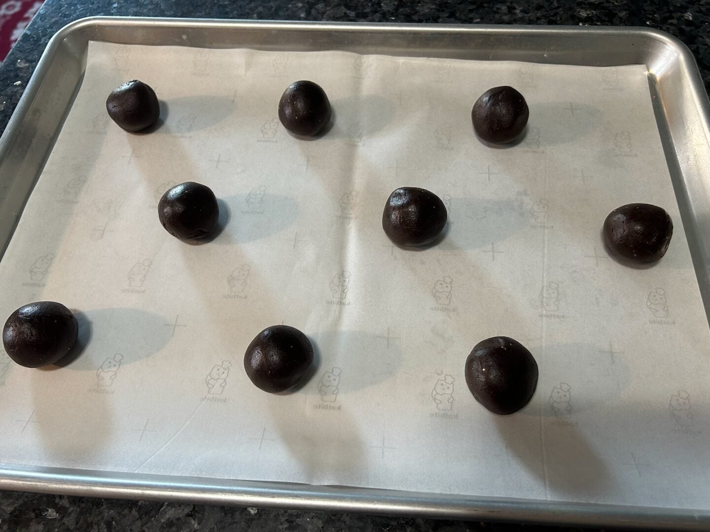 Dolly Parton Chocolate Thumbprint Cookie dough balls