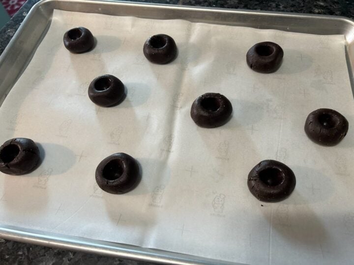 Dolly Parton Chocolate Thumbprint Cookie dough balls