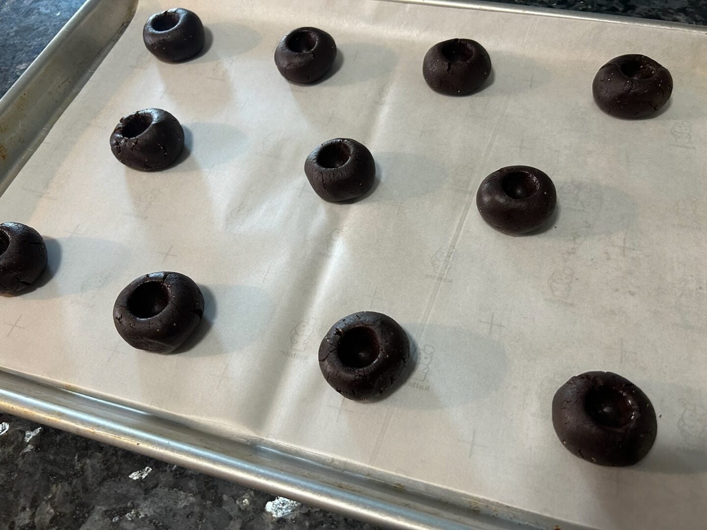 Dolly Parton Chocolate Thumbprint Cookie dough balls