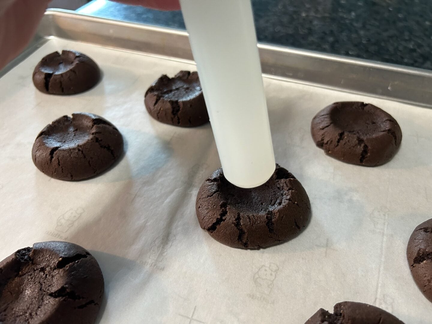 Dolly Parton Chocolate Thumbprint Cookies
