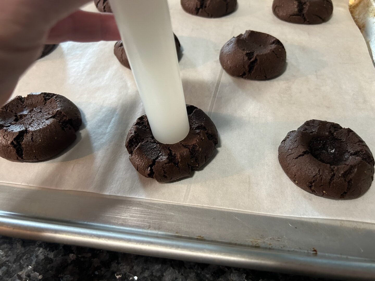 Dolly Parton Chocolate Thumbprint Cookies