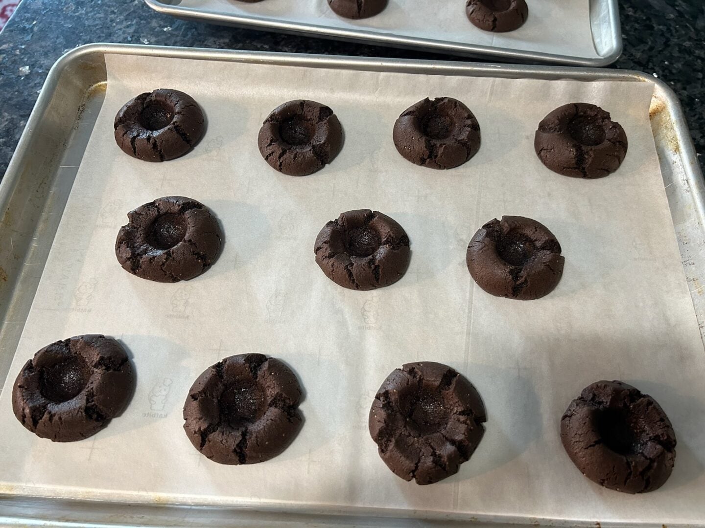 Dolly Parton Chocolate Thumbprint Cookies
