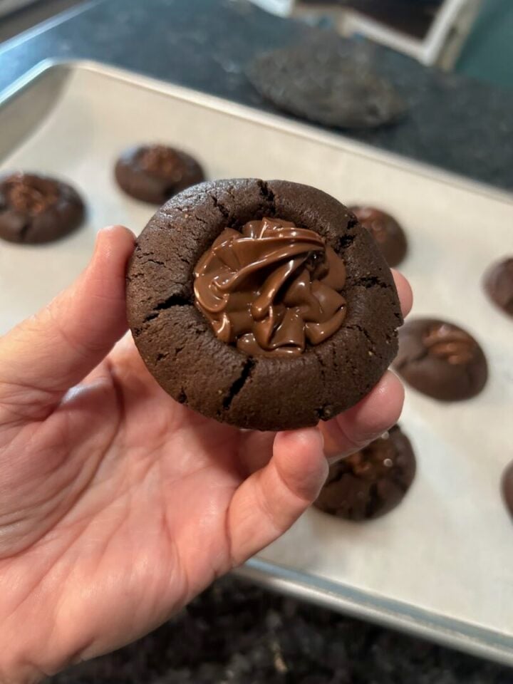 Dolly Parton Chocolate Thumbprint Cookies