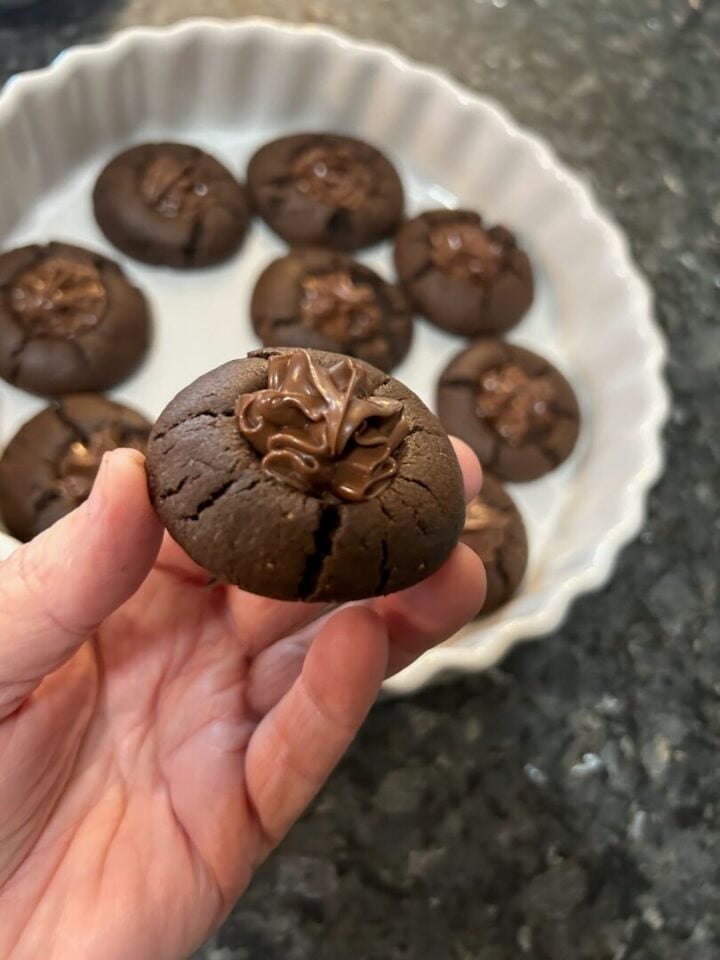 Dolly Parton Chocolate Thumbprint Cookies