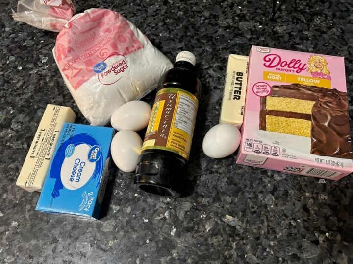 Dolly Parton Gooey Butter Bars ingredients