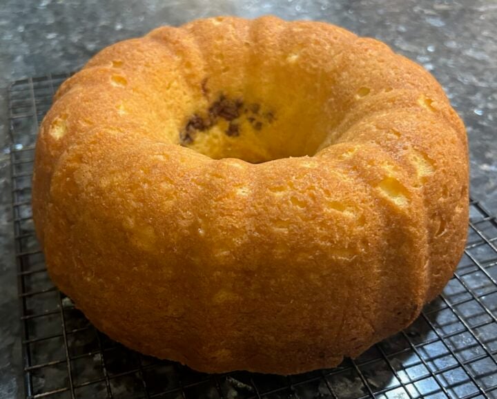 Dolly Parton Sock it to Me Cake before glazing