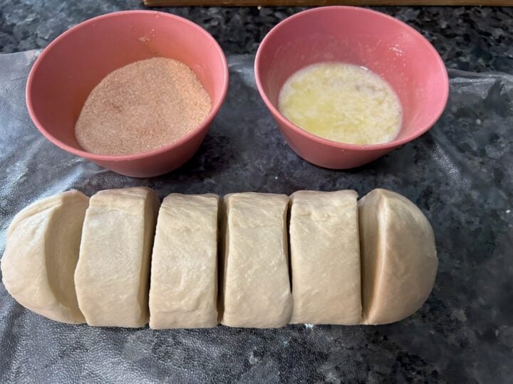 placing slits in bread dough before rising