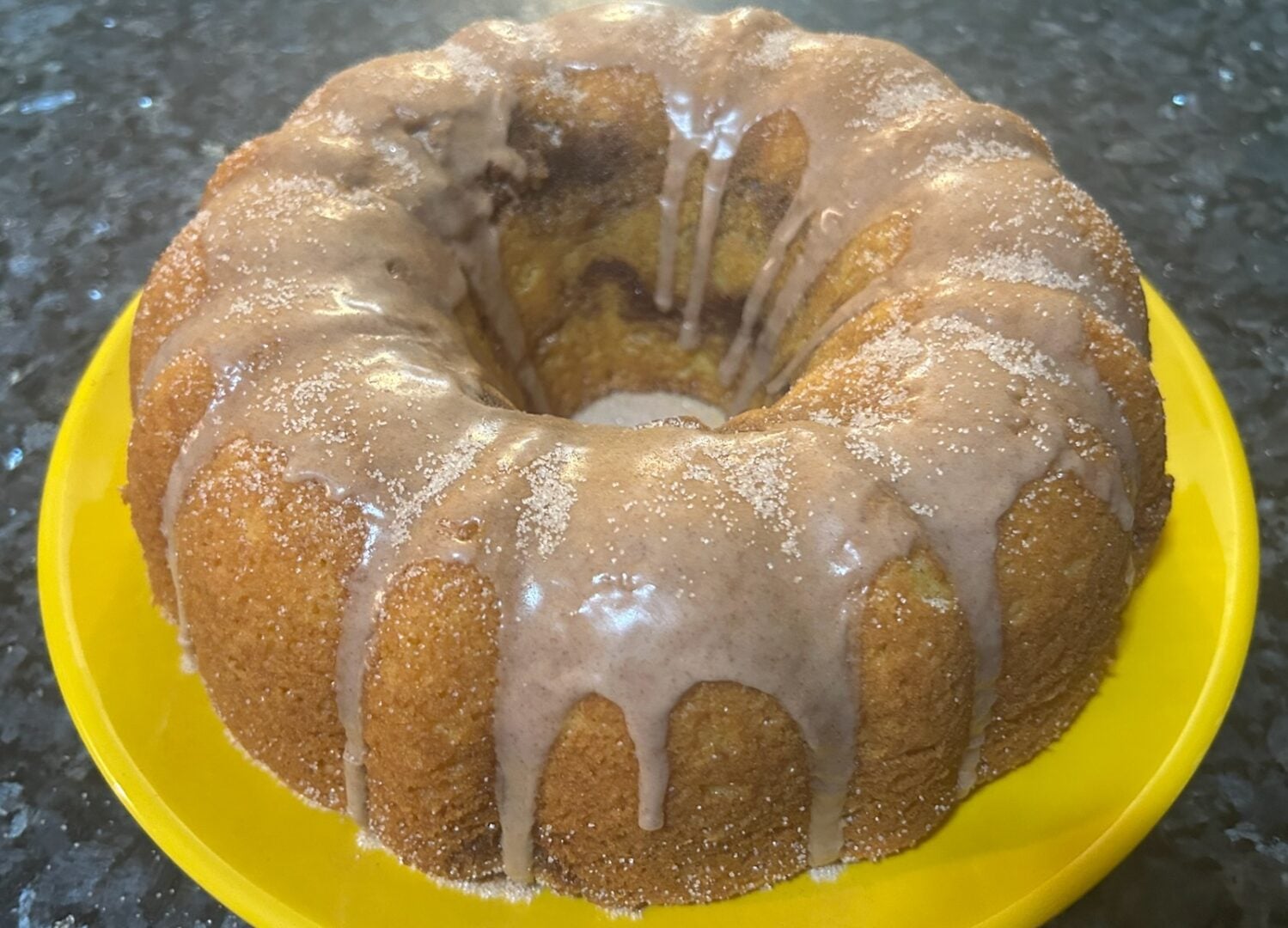 Dolly Parton Snickerdoodle Cake with glaze