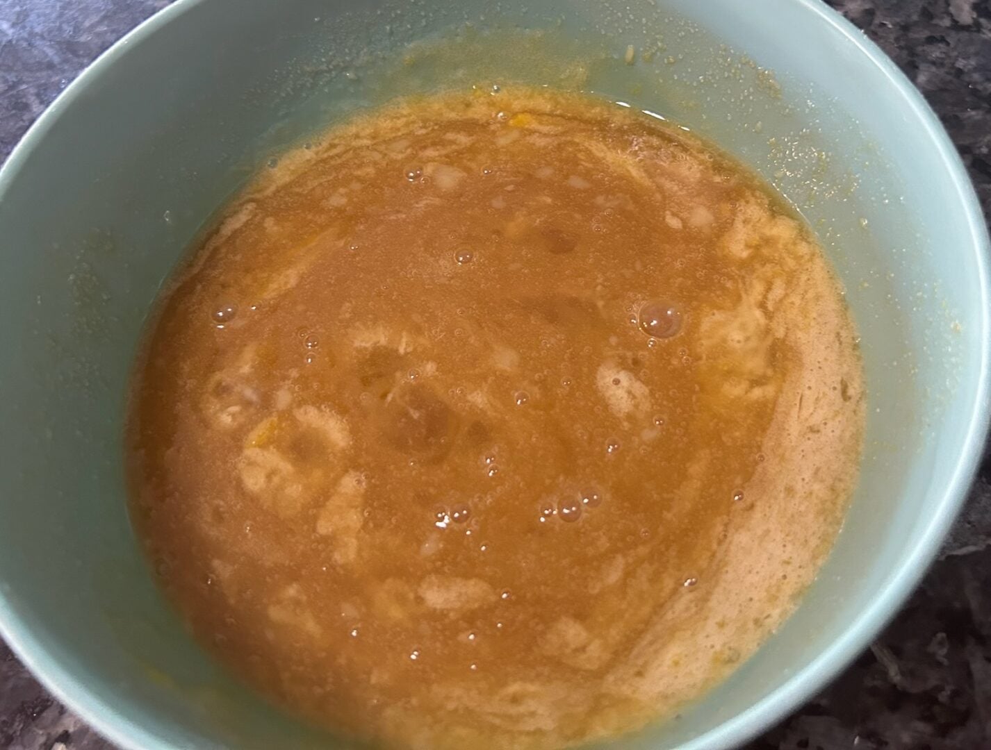 pecan pie filling in bowl