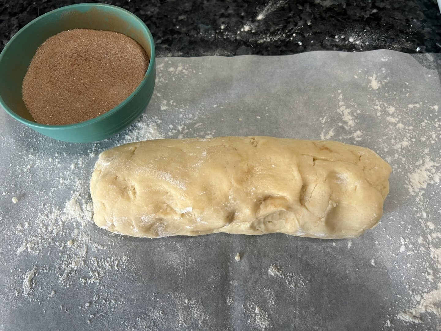 cookie dough rolled in log