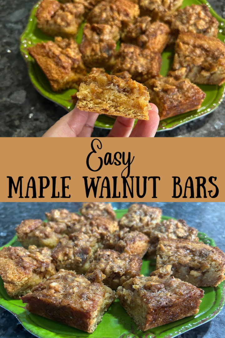 Easy Maple Walnut Bars (Doctored Cake Mix)