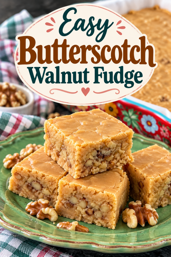 easy butterscotch walnut fudge