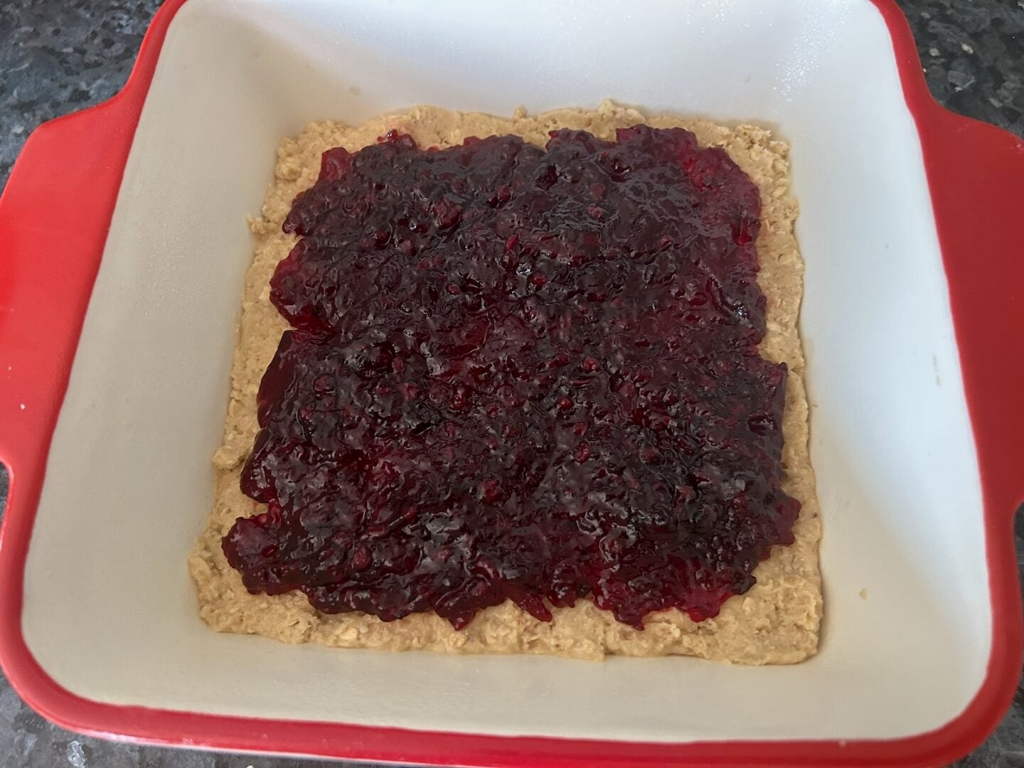Soft-Baked Fruit and Grain Bars (Easy Homemade Breakfast Bars) with jam