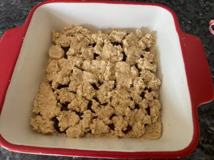 Soft-Baked Fruit and Grain Bars (Easy Homemade Breakfast Bars) ready to go in the oven