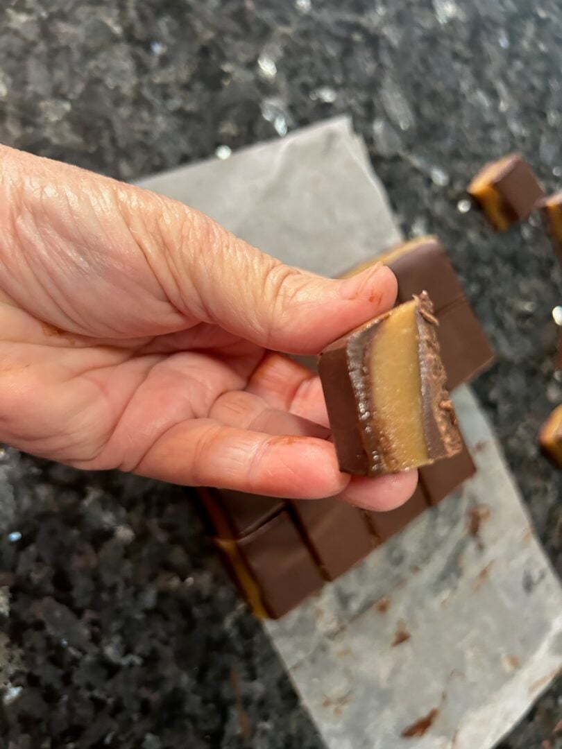 Chocolate-Covered Caramel Bars with Sea Salt