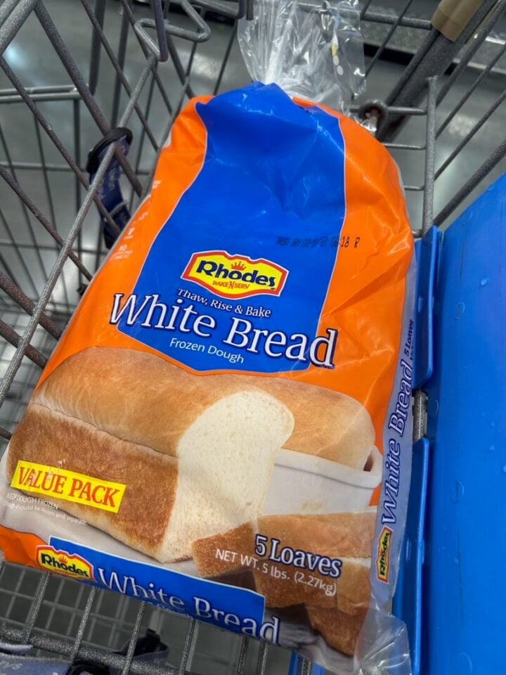 frozen bread dough in package (Rhodes brand)