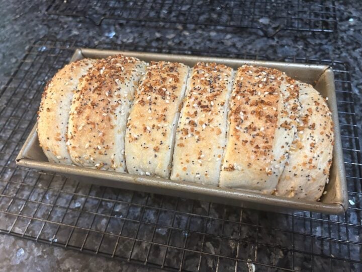 Easy Everything Bagel Pull-Apart Bread with Frozen Bread Dough