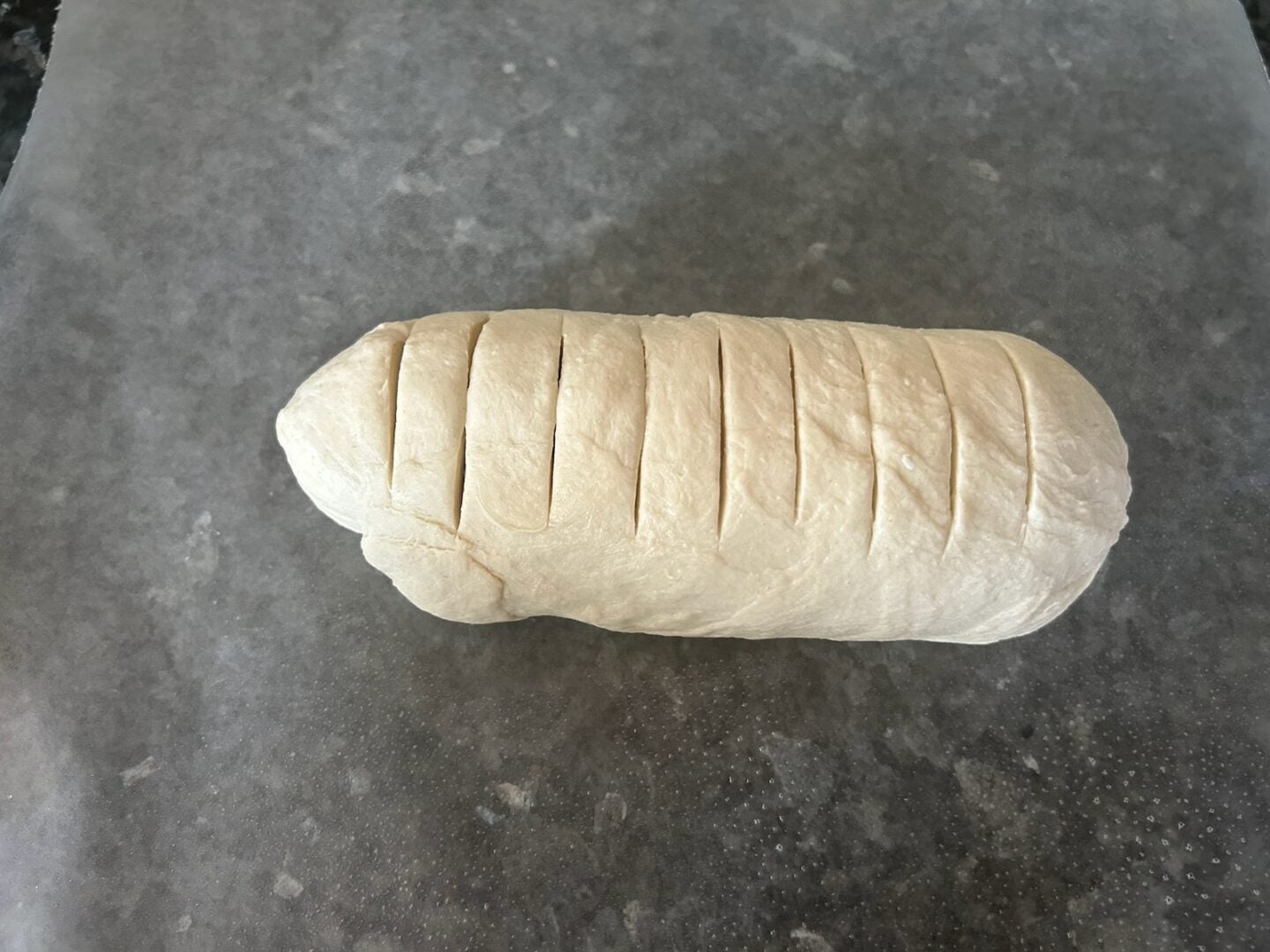 partially frozen bread dough