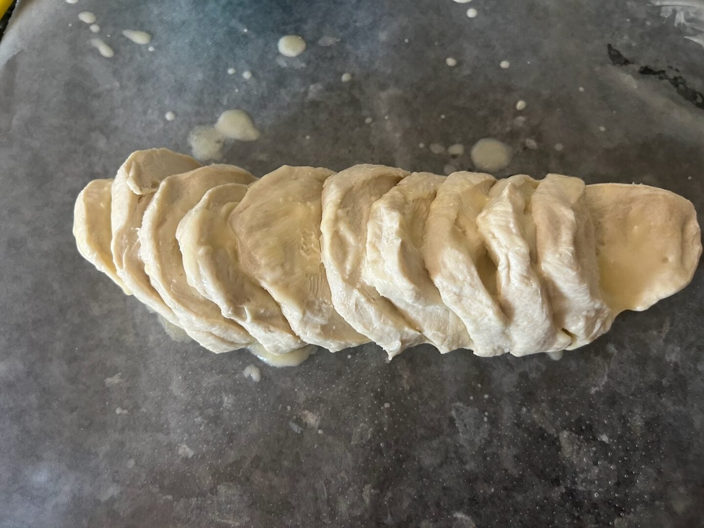 bread dough cut