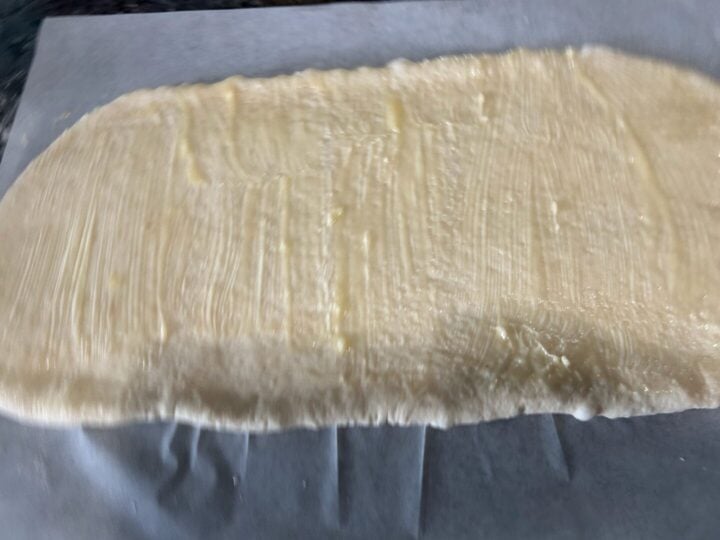bread dough with butter