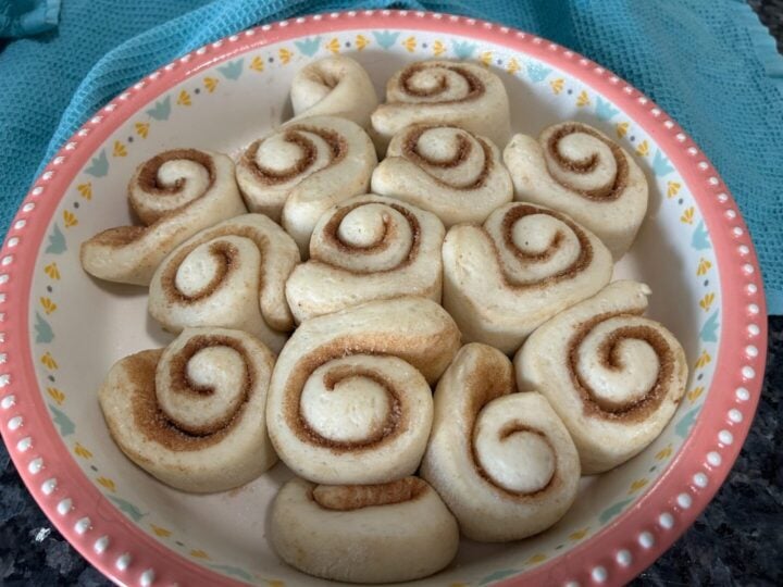 Easy Cinnamon Rolls from Frozen Bread Dough (risen and ready to bake)