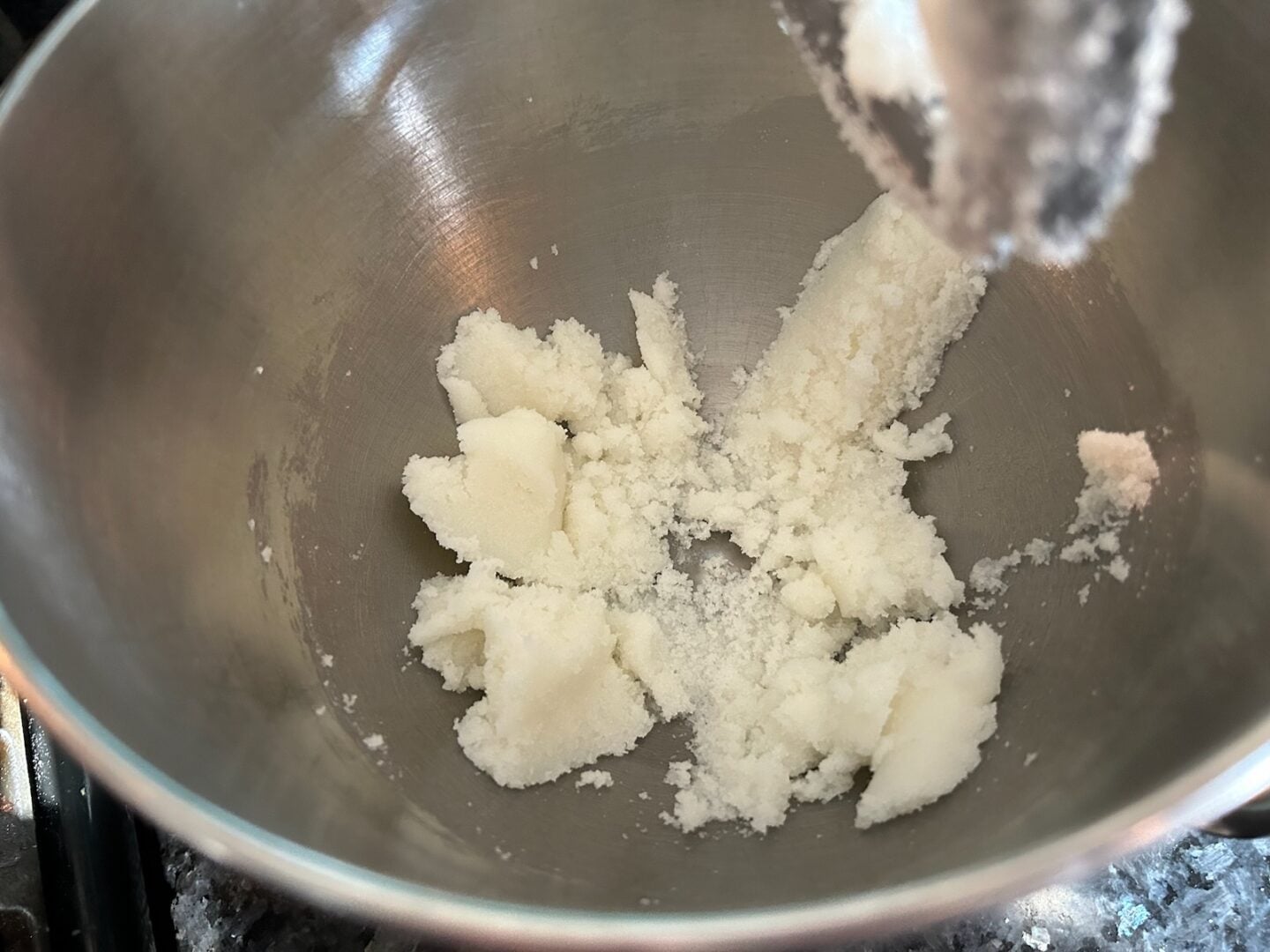 creamed shortening and sugar