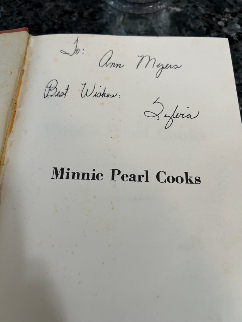 Minnie Pearl Cookbook