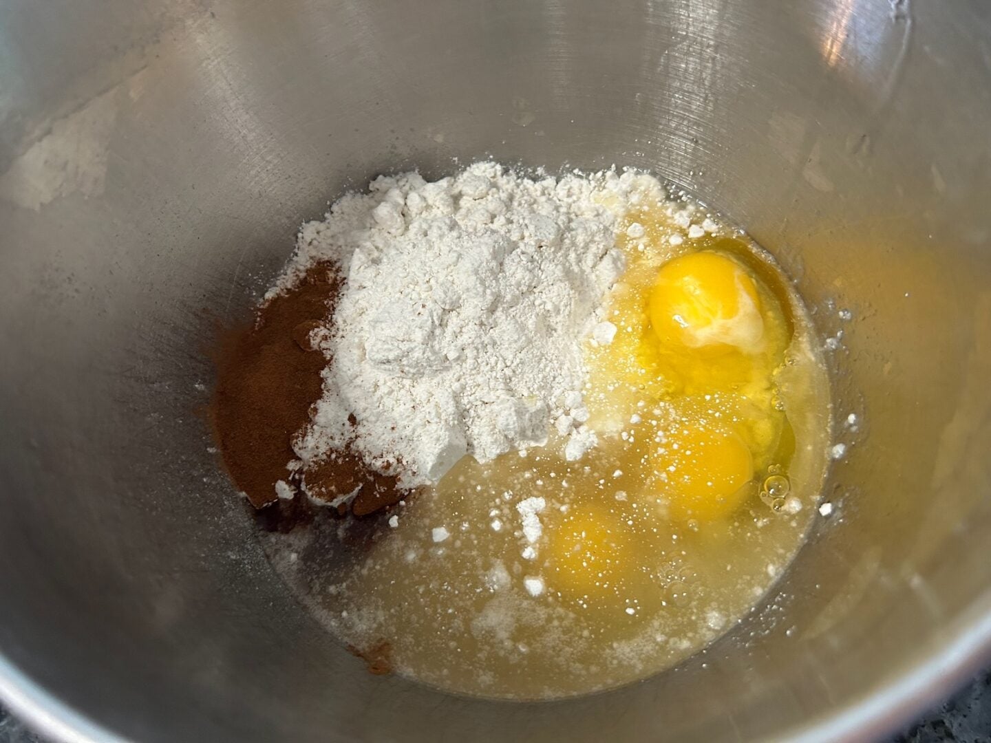 cake batter in bowl
