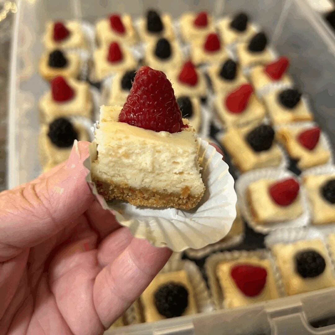 raspberry cheesecake bites