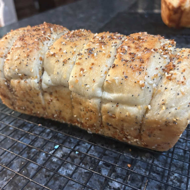 Easy Everything Bagel Pull-Apart Bread with Frozen Bread Dough