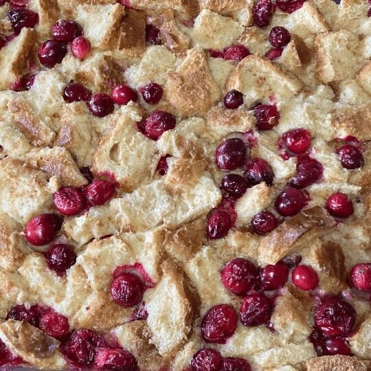 orange cranberry bread pudding