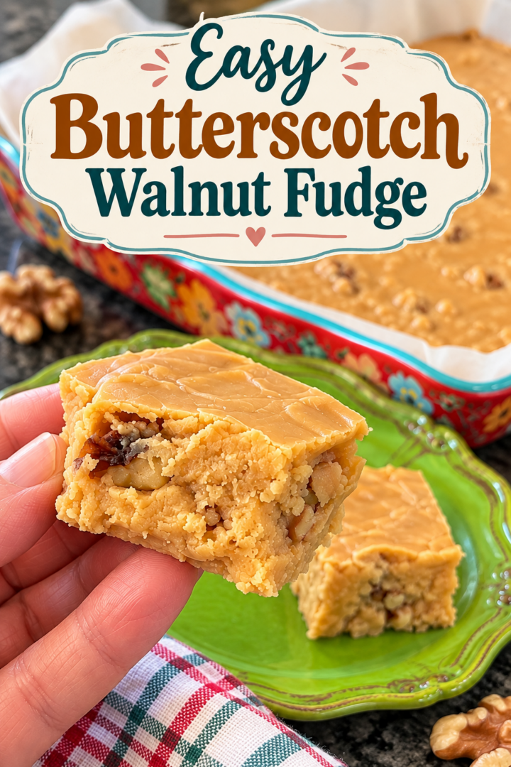 easy butterscotch walnut fudge