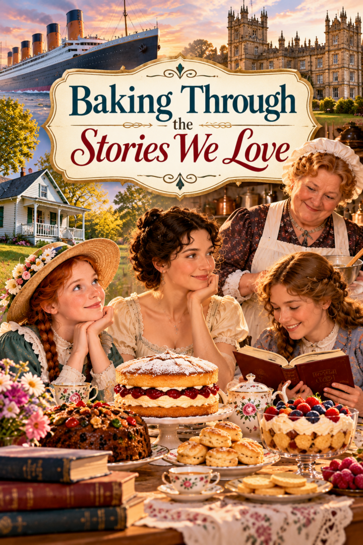 baking through the stories we love pin for pinterest