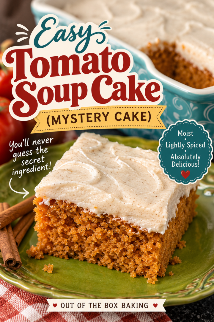 tomato soup cake pin for pinterest