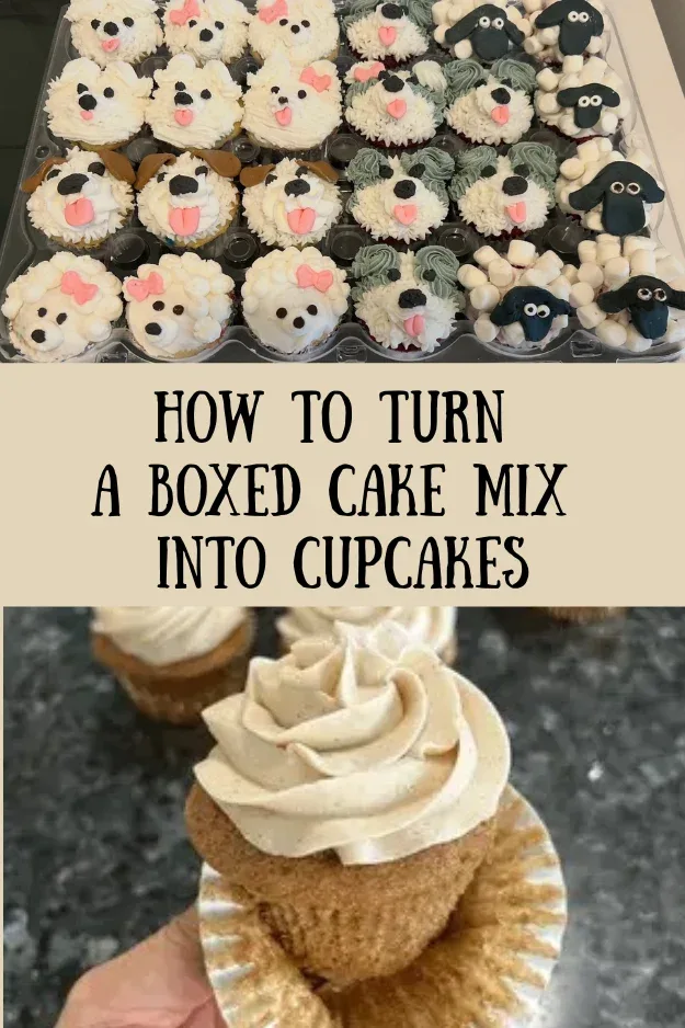 how to turn a boxed cake mix into cupcakes